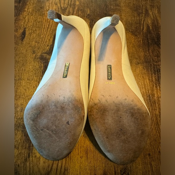 Louise et Cie Lo-Hallett bone white Leather Heels with silver accents - Picture 7 of 7